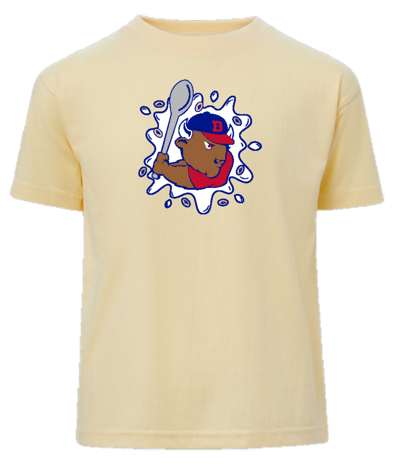 Buffalo Bisons Youth Lt Yellow Cereal Cap Logo Tee