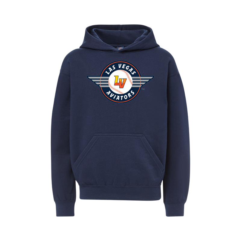 Las Vegas Aviators Youth MV Sport Primary Logo Navy Hoodie