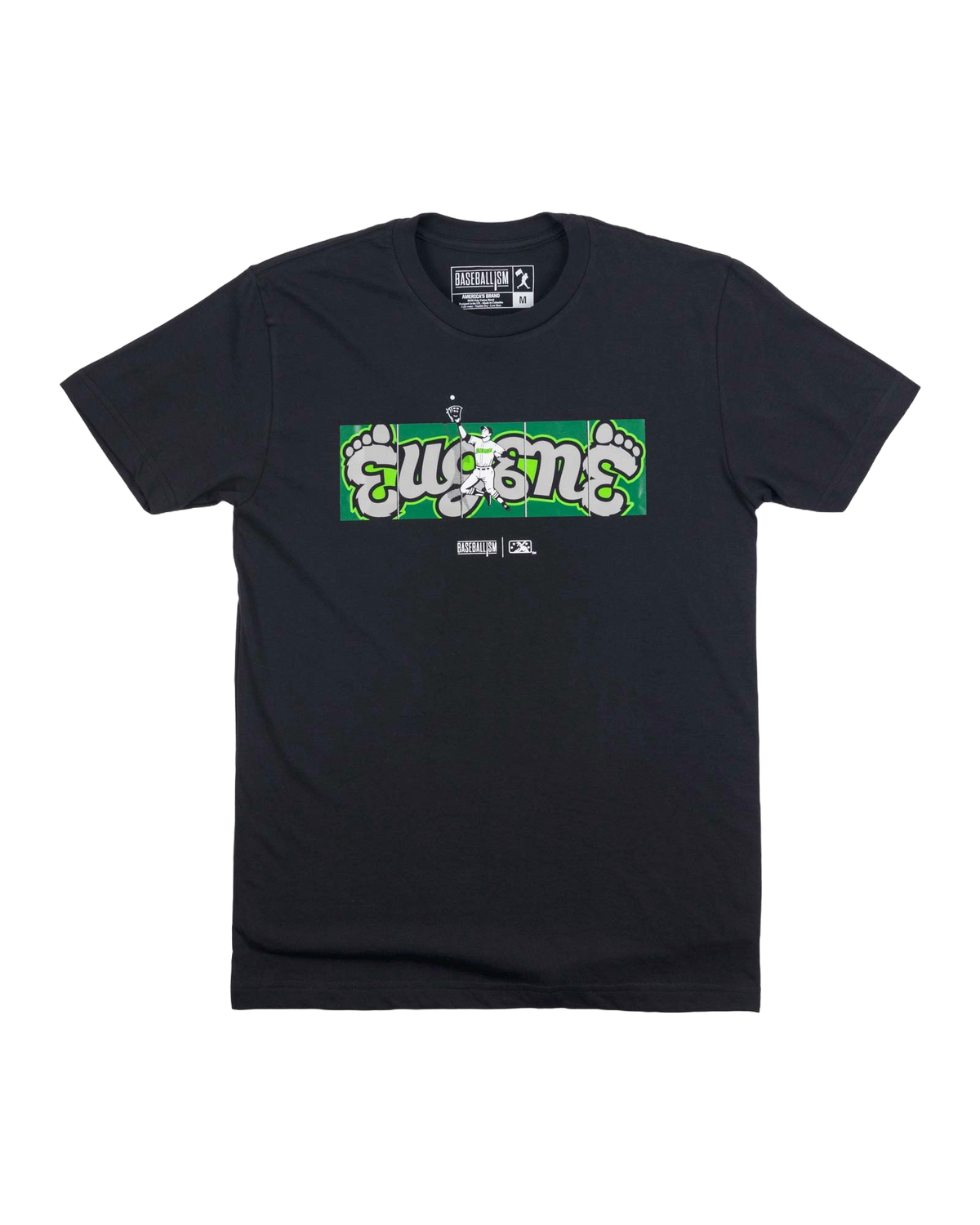 Eugene Emeralds Baseballism Outfield Fence T-Shirt