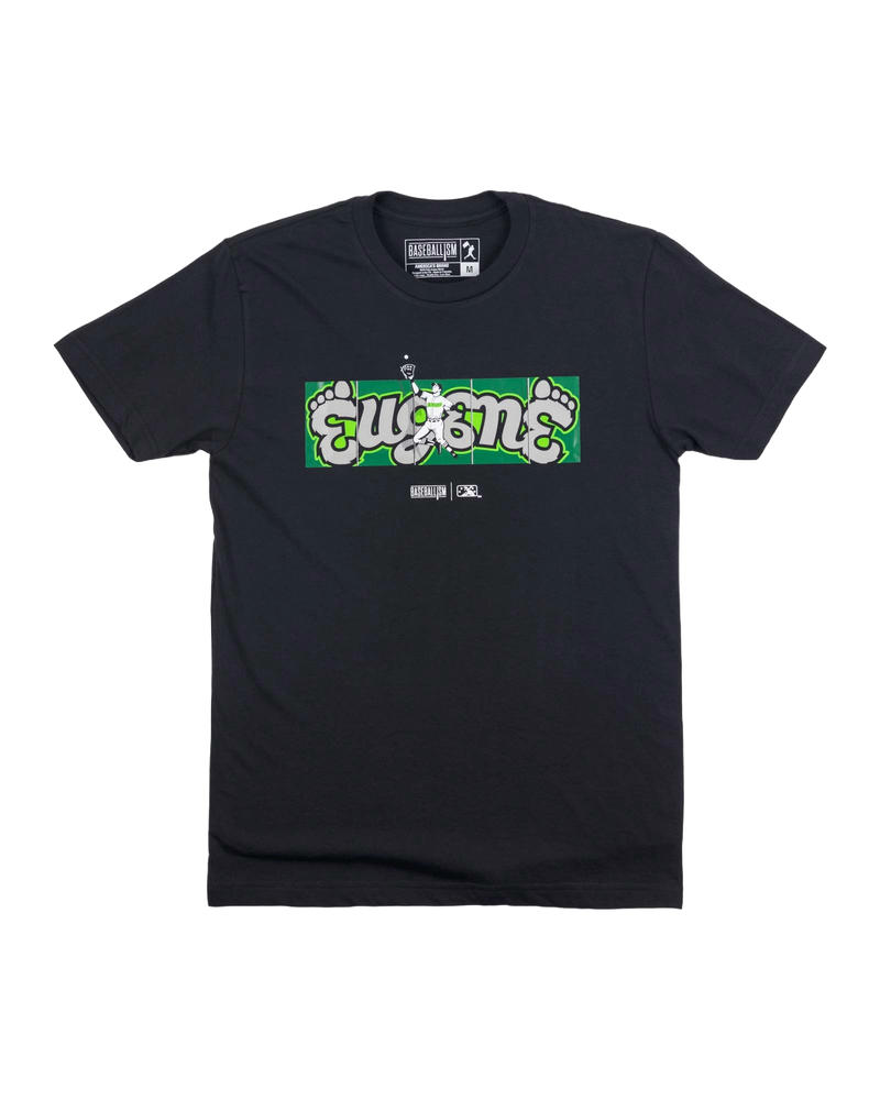 Eugene Emeralds Baseballism Outfield Fence T-Shirt
