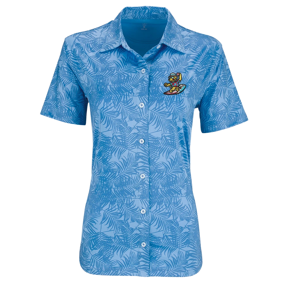 Clearwater Beach Dogs Vantage Women's Maui Button Down