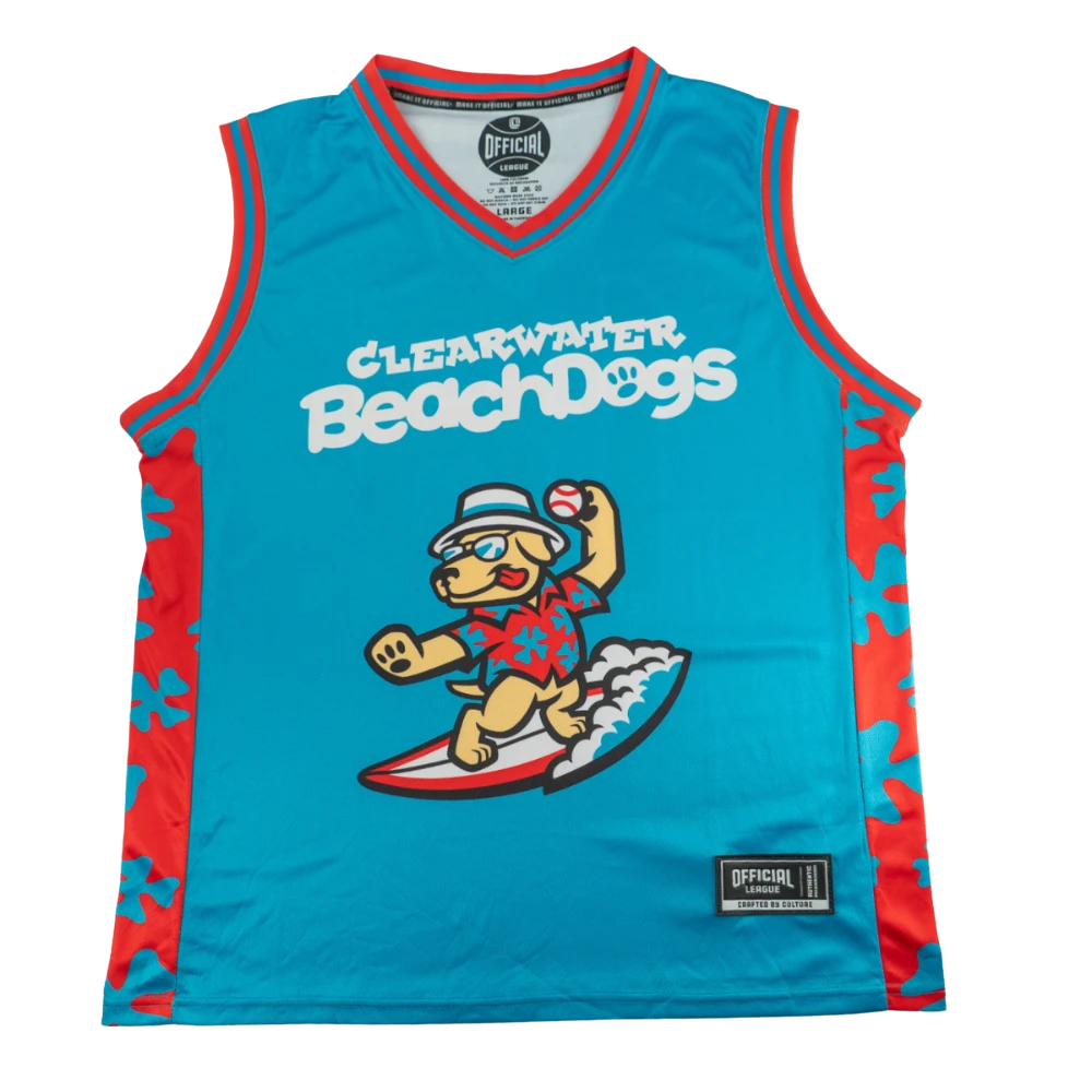 Clearwater Beach Dogs Official League Basketball Jersey