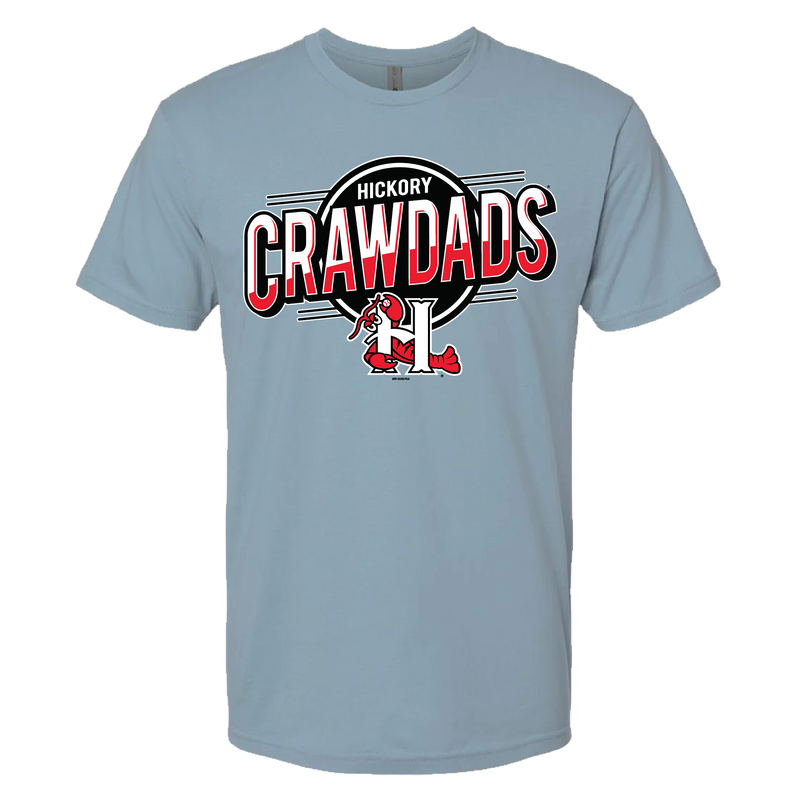Hickory Crawdads Billups Stonewash Denim Premium Tee