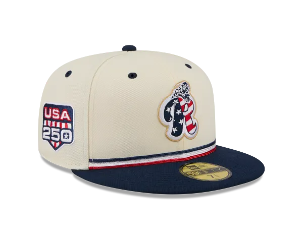 New Era 59Fifty 2026 Reading Fightin Phils Stars and Stripes High Profile Fitted Hat
