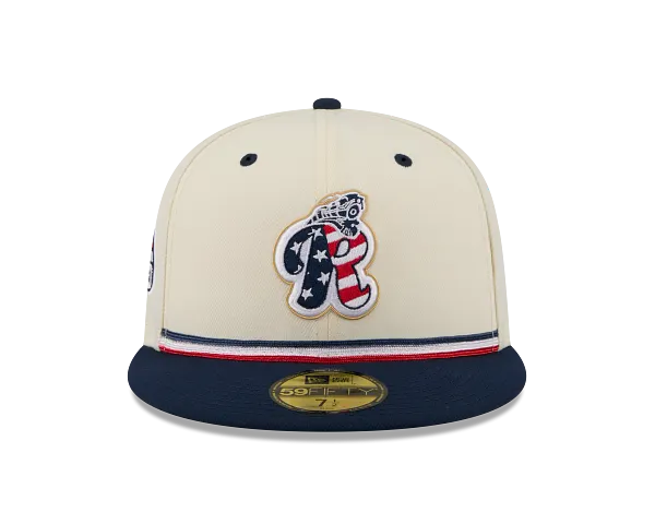 New Era 59Fifty 2026 Youth Reading Fightin Phils Stars and Stripes High Profile Fitted Hat