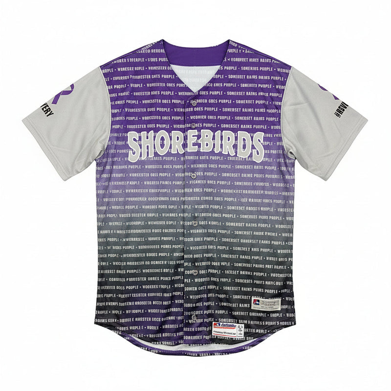 Delmarva Shorebirds 2024 Team Issued Go Purple Jersey