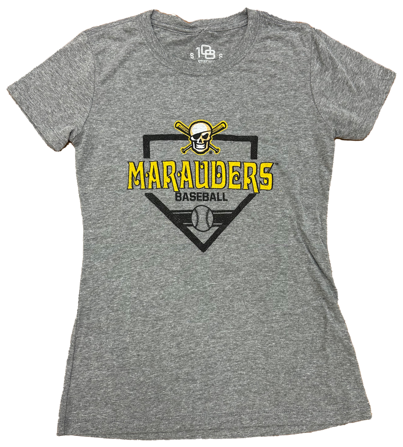 Ladies Marauders Baseball Home Plate T-Shirt