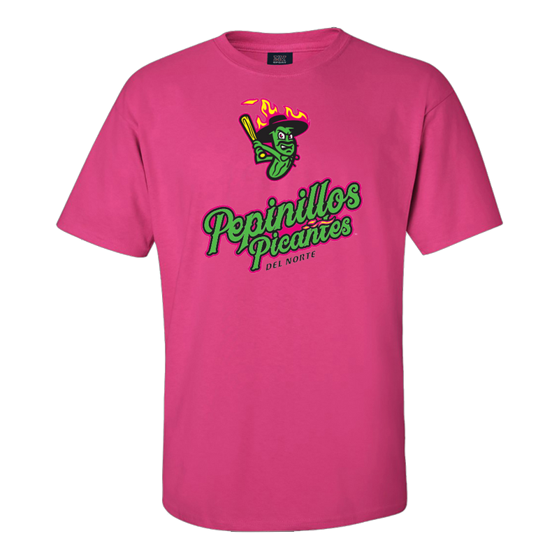 Los Pepinillos Picantes del Norte Hot Pink Primary Tee