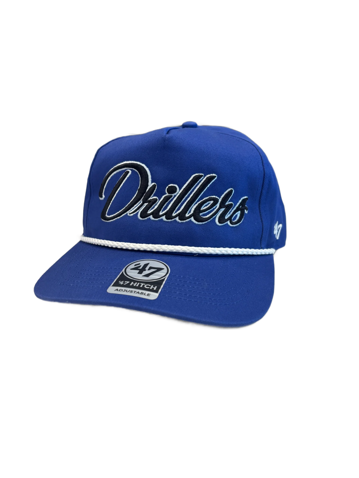 Blue cap with 'Drillers' text and '47' brand logo on a white background