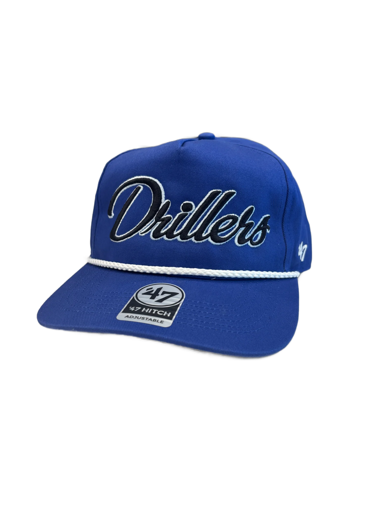 Blue cap with 'Drillers' text and '47' brand logo on a white background