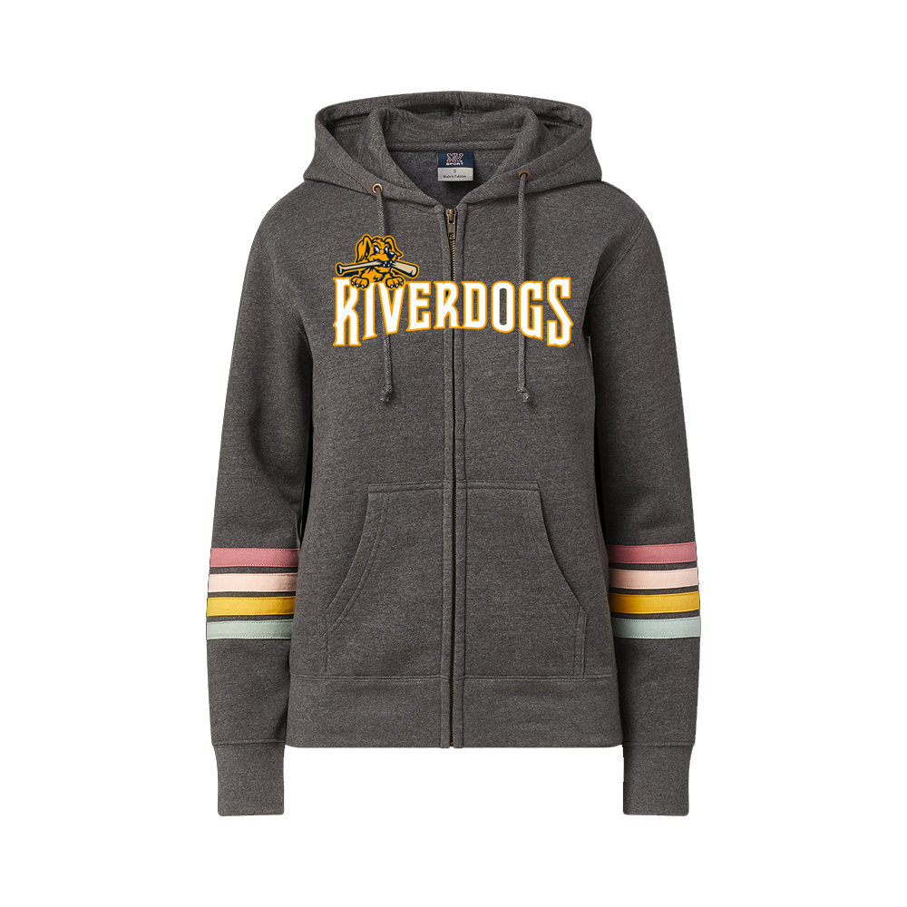 Charleston RiverDogs Women's Stripe Sleeve Hoodie