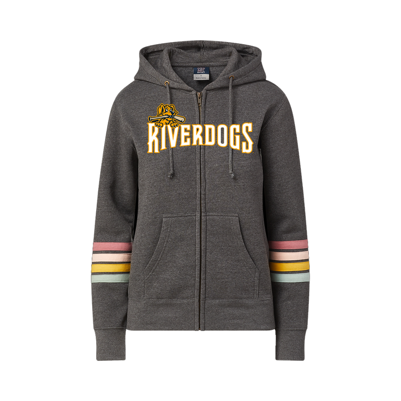 Charleston RiverDogs Women's Stripe Sleeve Hoodie