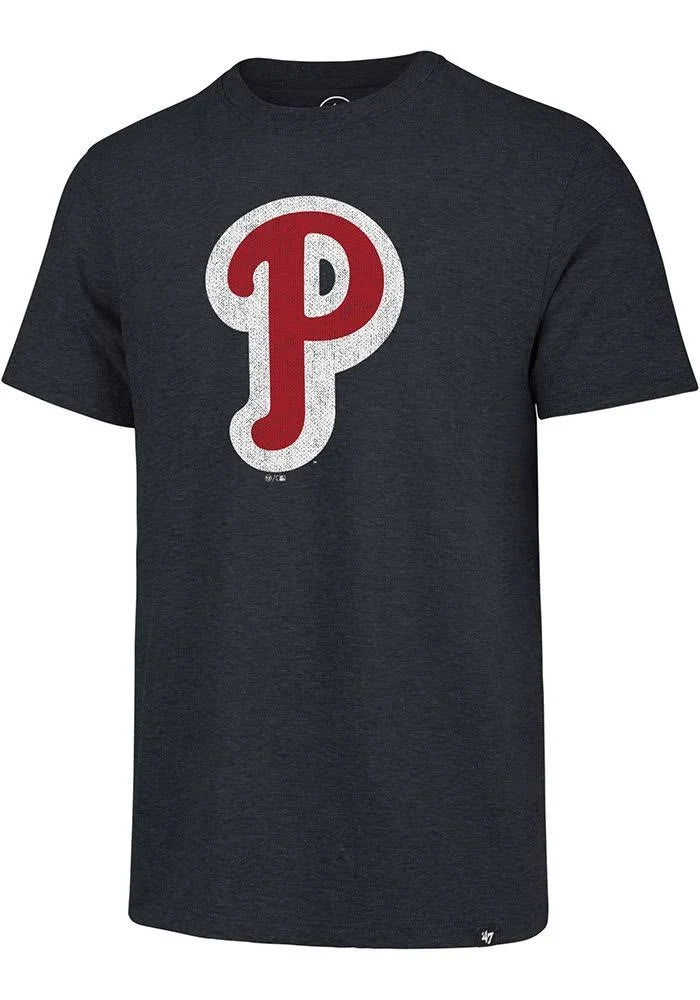 '47 Philadelphia Phillies Navy Blue P Imprint Tee