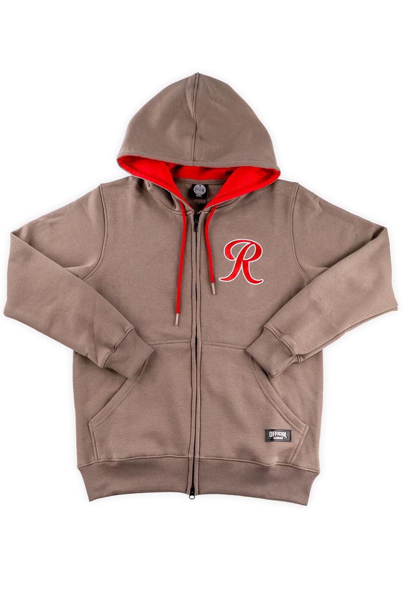 Tacoma Rainiers Official League Gray THATH Full Zip Hood