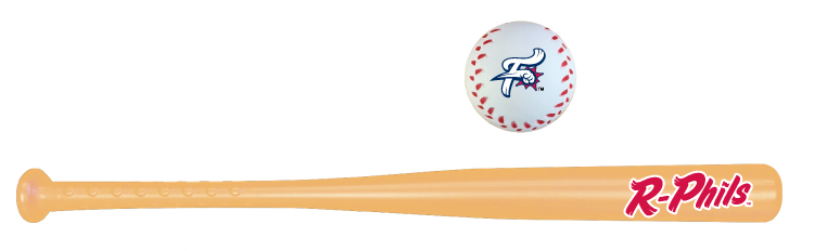 Coopersburg Sports R-Phils Natural Wiffle Ball Bat and Ball Set